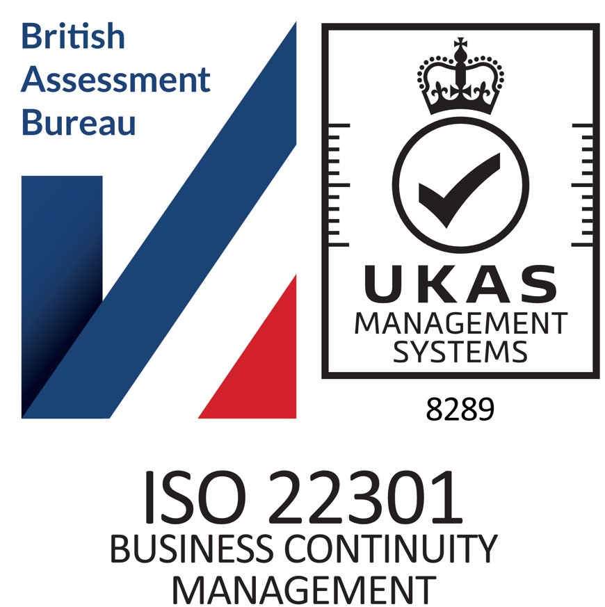 British assessment bureau registed UKAS management systems 257328, ISO22301